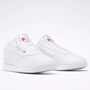Reebok Princess White Leather Sneaker Shoes SZ 9.5